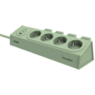 Fulltech FTR-36 Akım Korumalı Priz | 4 Priz, 1x USB, 2 Type-C Girişli 2 Metre Kablo