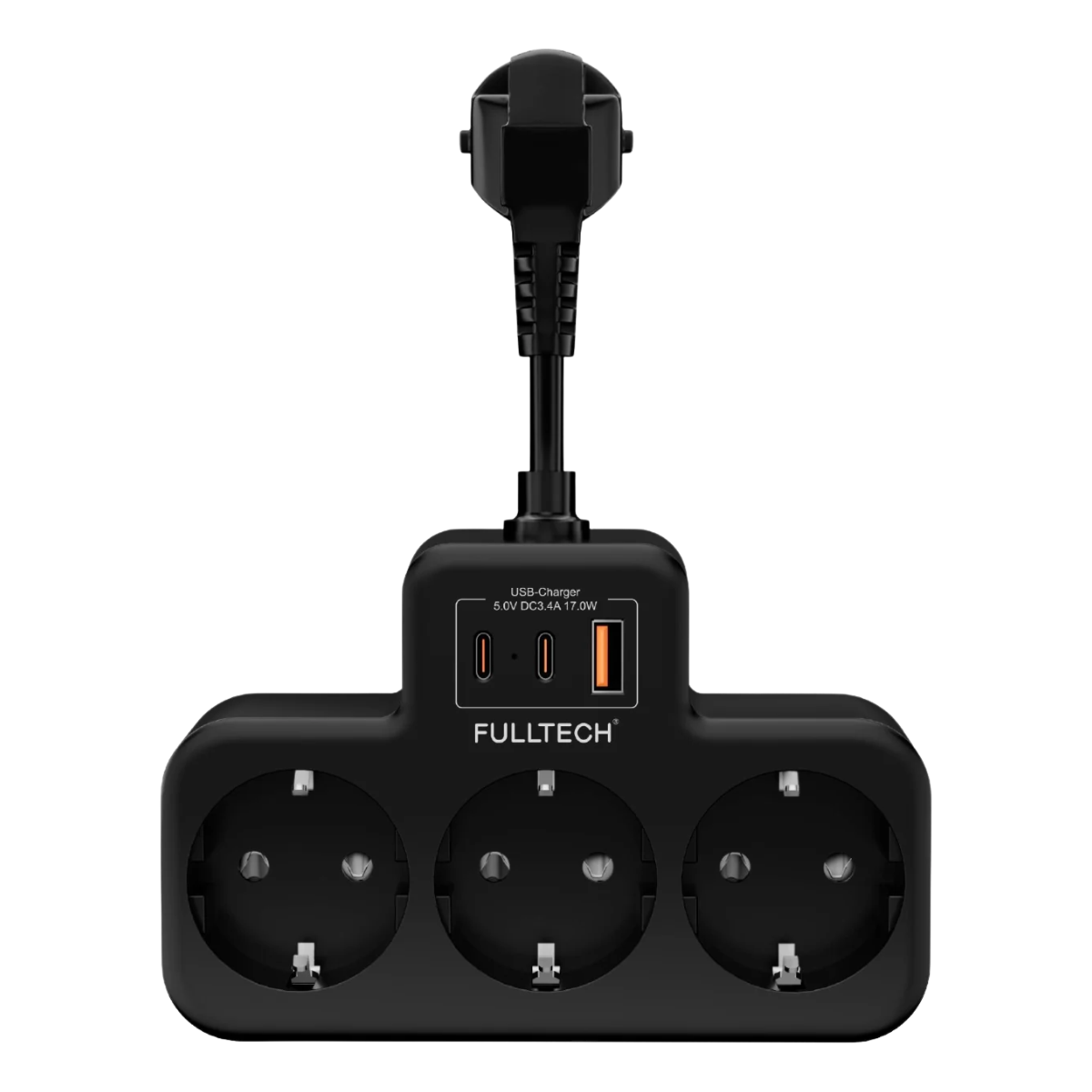 Fulltech FTR-25 Akım Korumalı Priz 3x Priz | 2x Type-C | 1x USB Girişli