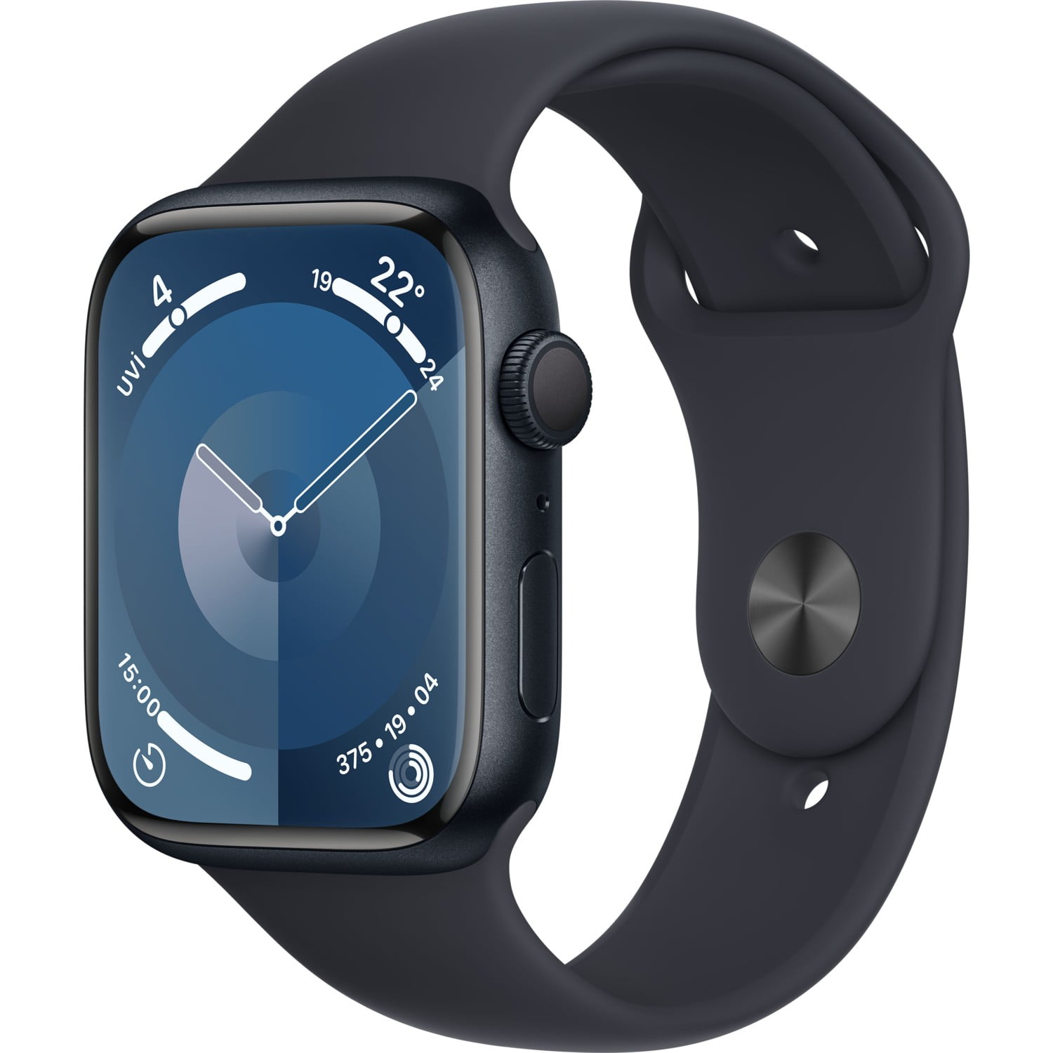 Apple Watch Seri 9 Gps 45MM Gece Yarısı Alüminyum Kasa Spor Kordon