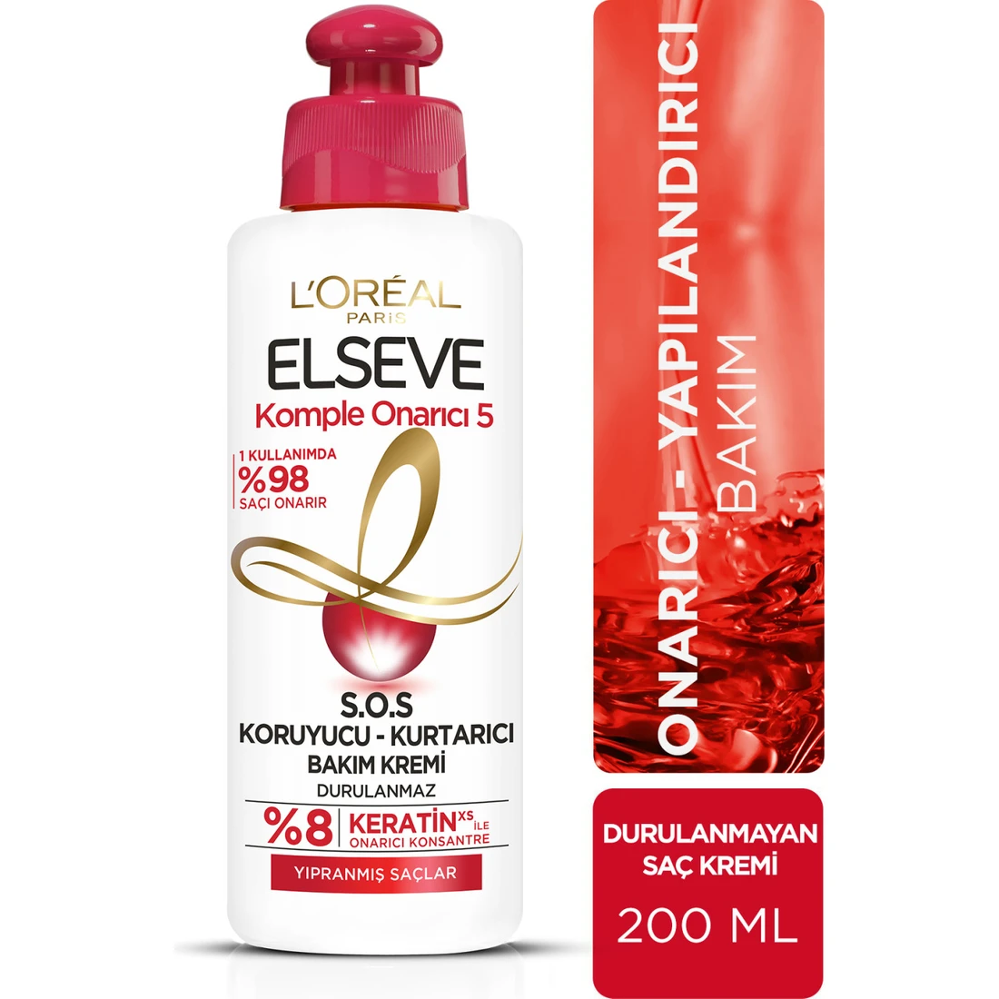 L’Oréal Paris Elseve Komple Onarıcı 5 S.O.S Koruyucu – Kurtarıcı Bakım Kremi 200 ml
